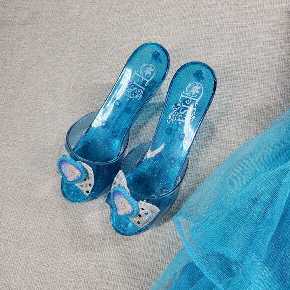 Disney Princess Frozen Elsa Dress and Shoes Set One Size Ages 3+ Play - Picture 12 of 13